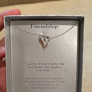 Silver Heart Friendship Necklace